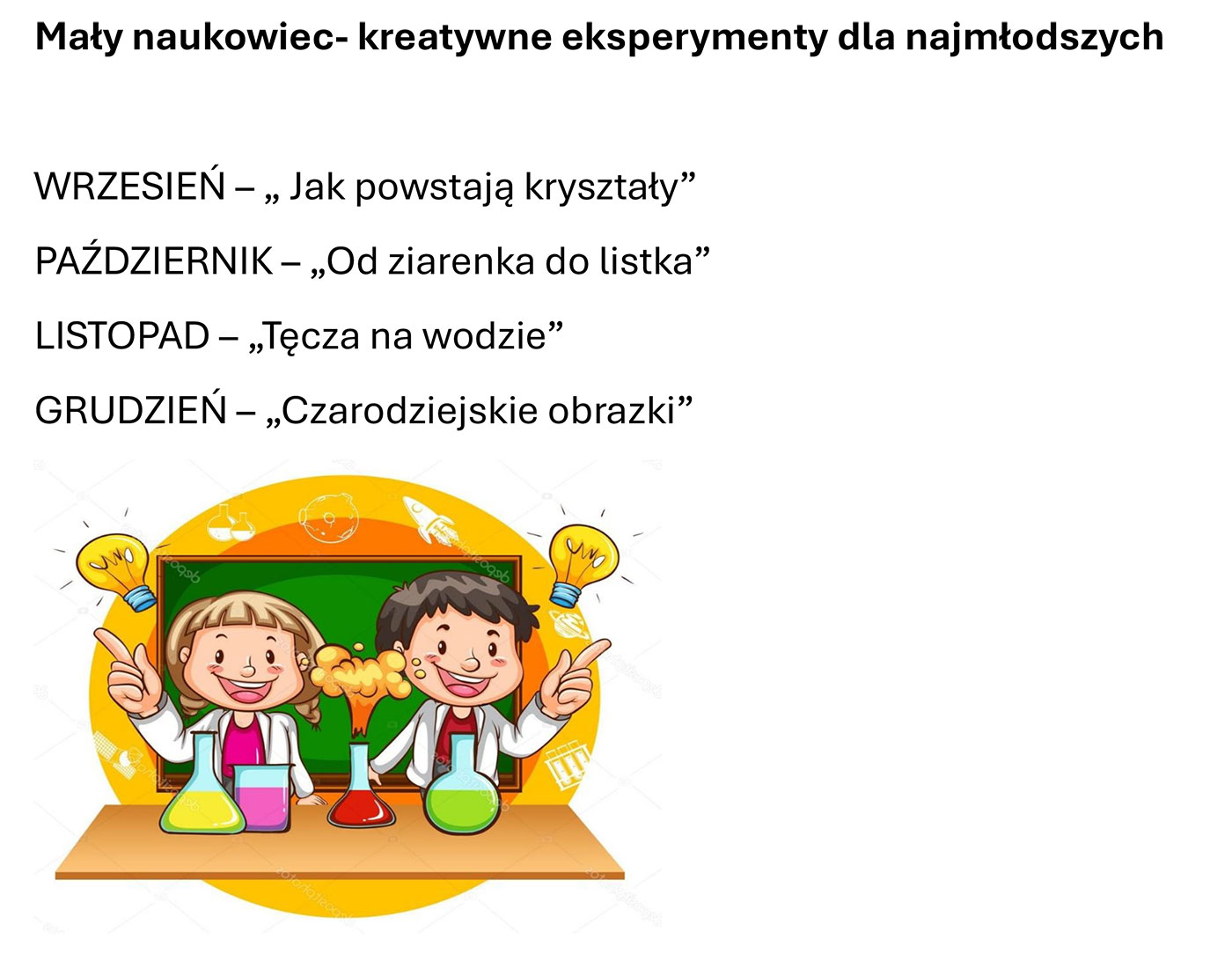 Maly naukowiec edisonek